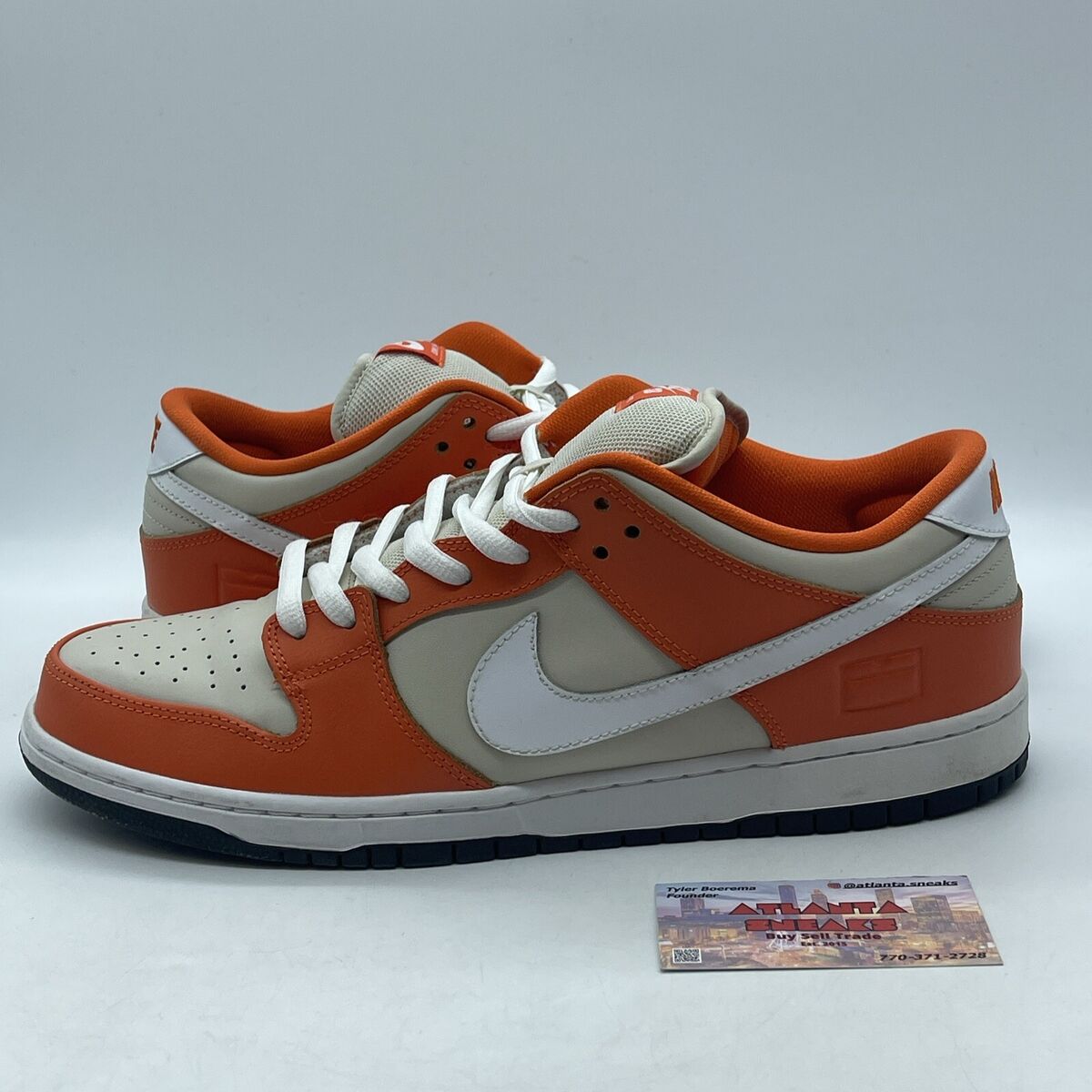 Size 13 - Nike Dunk SB Low Orange Box White Black (313170 Size 13 - Nike Dunk SB Low Orange Box White Black (313170