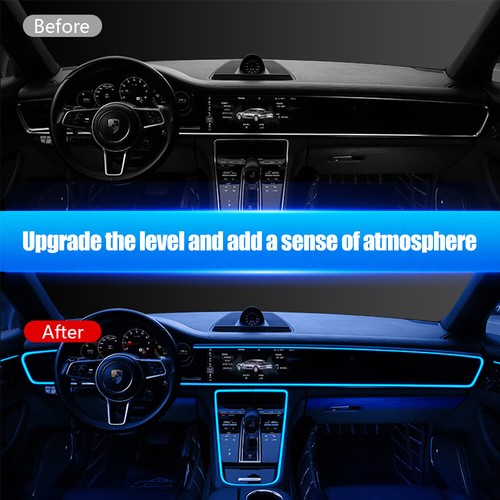 NEW 5M Auto LED Ambientebeleuchtung Innenraumbeleuchtung Lichtleiste USB-Kabel - Photo 4/14