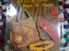 Book MACRAME START TO FINISH Patterns Purses Bts Placemats