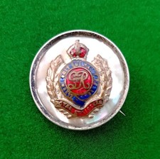WW1 Mother of pearl and silver sweetheart badge Royal Engineers