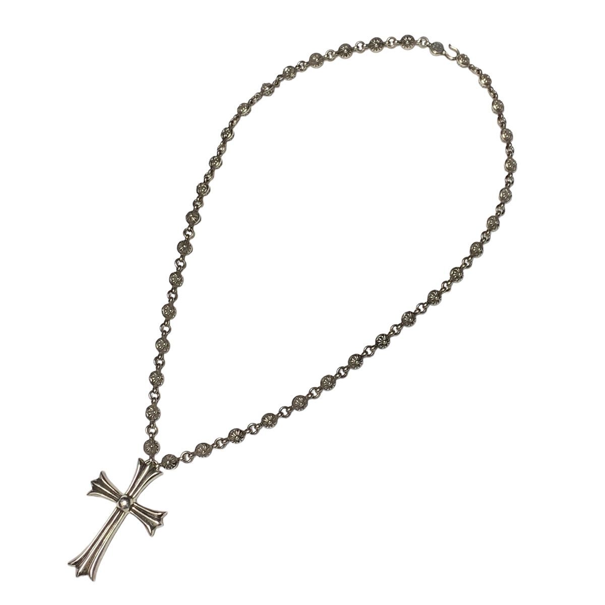 Chrome Hearts Cross Ball Necklace #1 Large CH Cross 30 Chrome Hearts Cross Ball Necklace #1 Large CH Cross 30