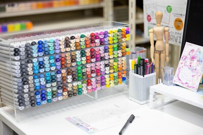 Copic Sketch Marker Pen 358 All Complete Set with Handmade Acrylic Display Stand