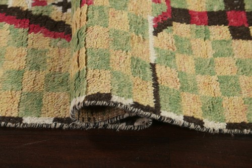3'x12' Geometric Tribal Moroccan Oriental Runner Rug Wool Hand-knotted Hallway - Picture 11 of 12