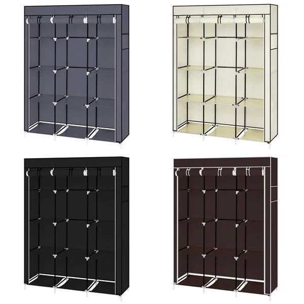 4 Niveles 10 Cubo Tela Armario Armario Perchero Almacenamiento Espacio Organizador Estante Foto 3 de 4