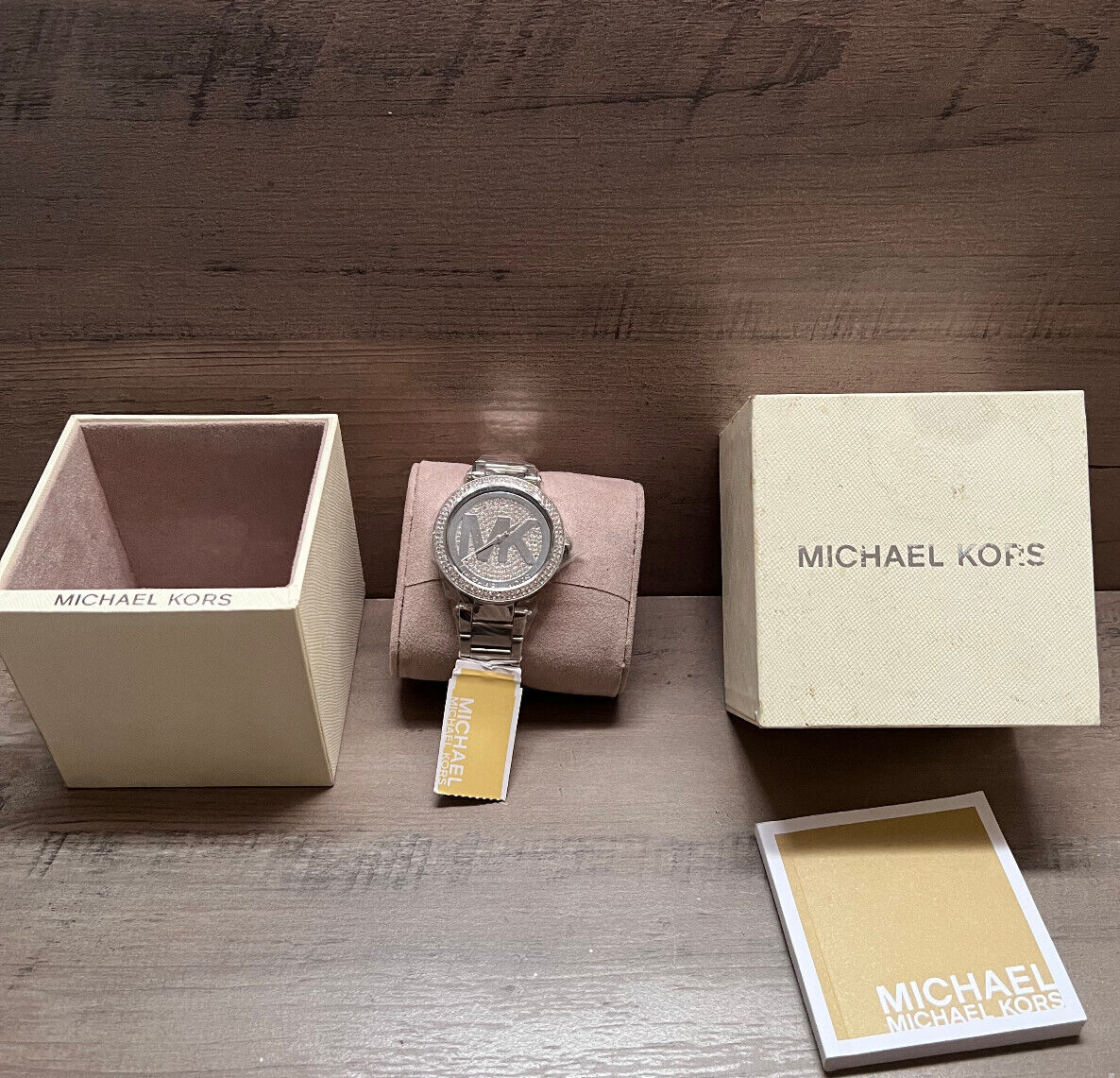 Michael Kors (MK5925) Parker Glitz Silver Toned Stainless Steel