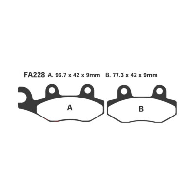 PAIR OF EBC SP SFA228HH FOR KYMCO 50 FILLY LX 4T DT 2001-2006 TABLETS
