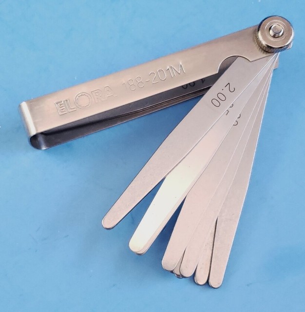 Elora Germany 188201m Extra Thick Metric Feeler Gauge 21 Blades .05 to 2mm for sale online eBay