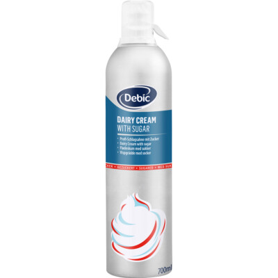 Debic Profi Schlagsahne mit praktischem Sprühkopf gesüsst 700ml