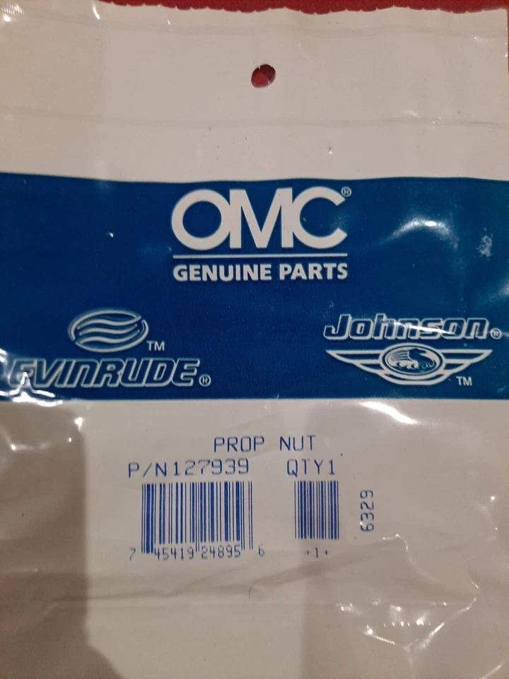 OMC Trolling Motor Propeller Prop Nut P# 127939 - Image 3 of 3