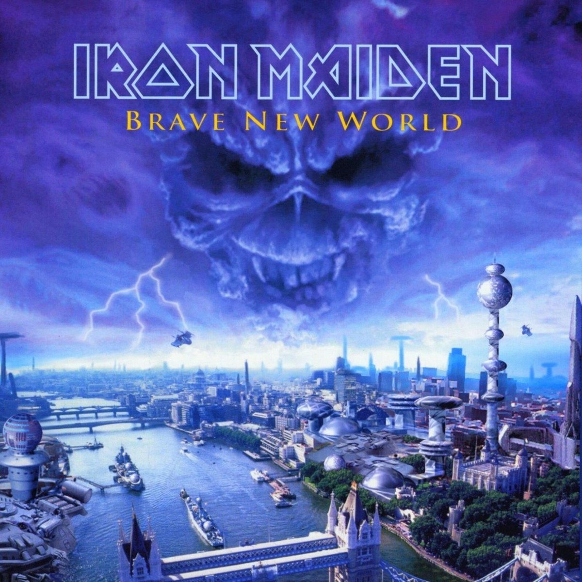 IRON MAIDEN Brave New World BANNER 2x2 Ft Fabric Poster Tapestry