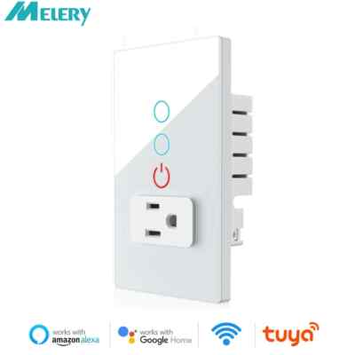 Melery Wifi Smart Light Switch Stairs Socket Plug Outlet Intelligent Panel Remot