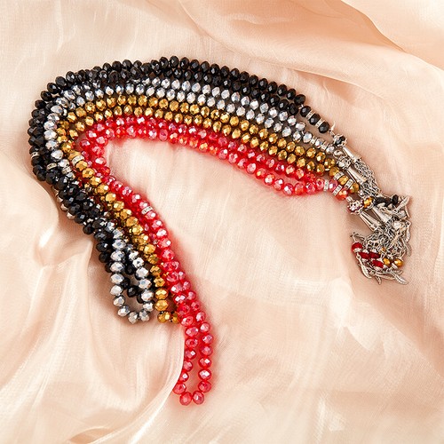 8mm 99 Beads Crystal Prayer Beads Tasbih Tasbeeh Masbaha Bracelet Islamic Mus-vm