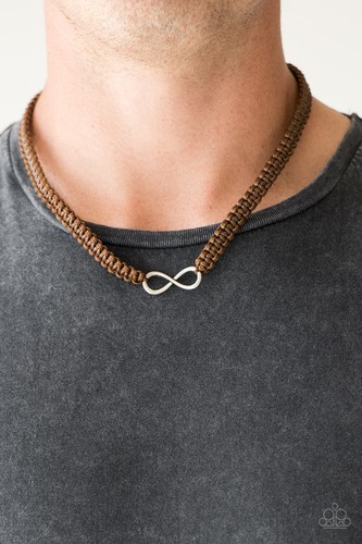 Brown Cord Infinity URBAN Necklace 