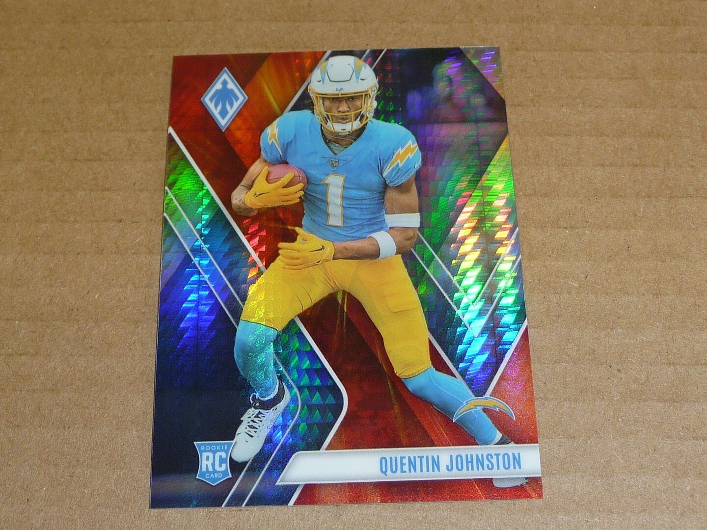 (B) 2023 Panini Phoenix PREMIUM FIRE BURST /340 QUENTIN JOHNSTON CHARGERS #107