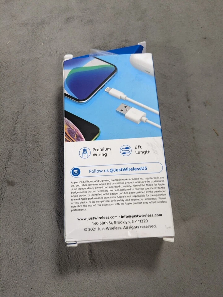 Кабель-разъем для зарядного устройства с подсветкой Just Wireless 6 футов - Изображение 3 из 4