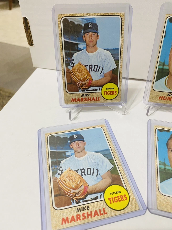 1968 Topps Baseball Jim Hunter, Marshall, Rollins.  Three Players 1968 Topps - Image 2 of 4