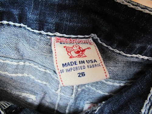 True Religion Brand Jeans Women's Blue Denim Jeans size 26 Diamond Buttons - 第 5/8 張圖片