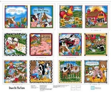 Quilting Treasures ~ Down On The Farm ~ 100% Cotton Soft Fabric Book Panel