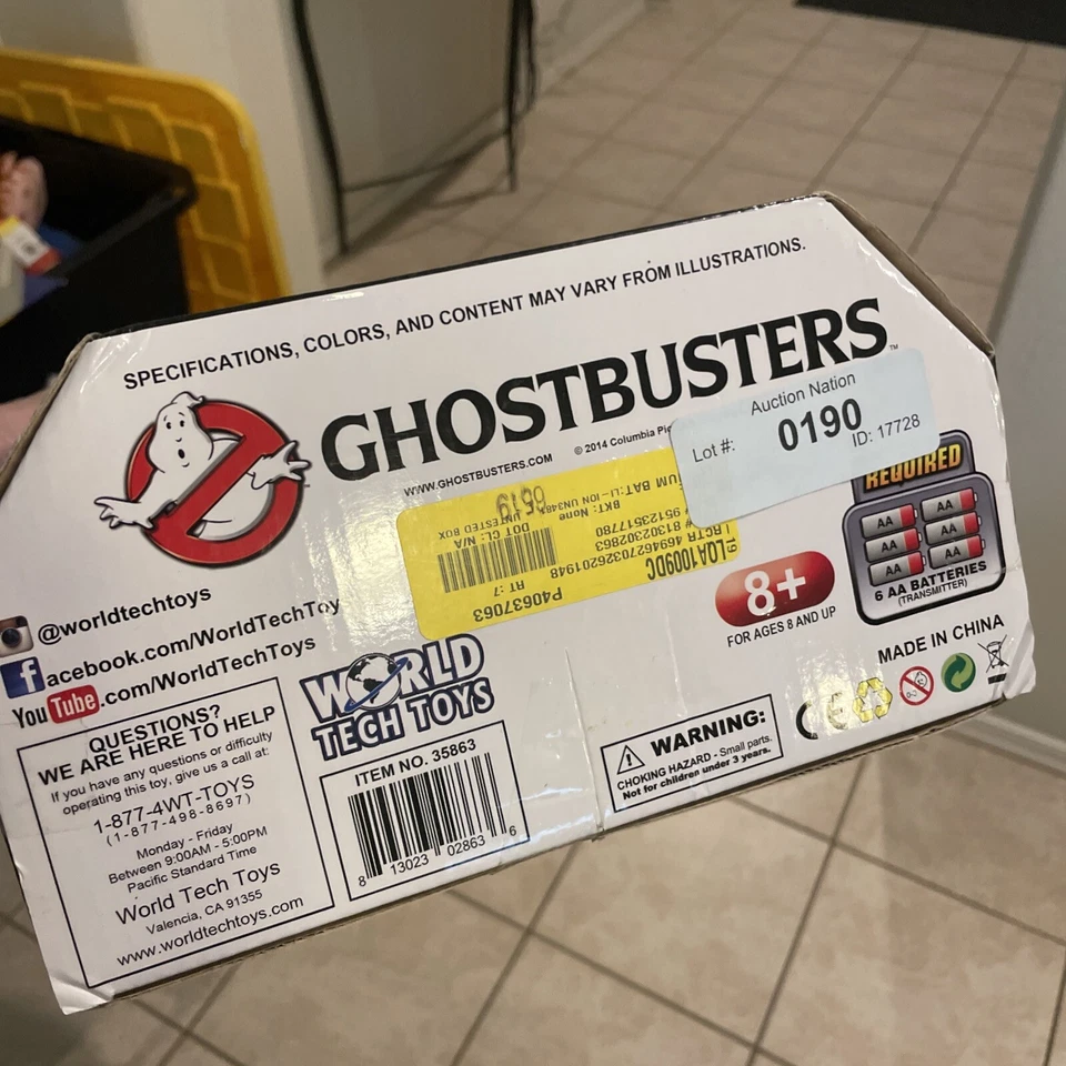 World Tech Toys Ghostbusters Helicopter Drone Egon Spengler Rare Wireless - Image 2 of 4