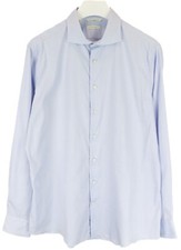 SUITSUPPLY Extra Slim Fit Formal Shirt Men's 45 / 17 3/4 Button Up Cutaway Neck