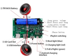 Bluetooth Power Amplifier Board PAM8403 Stereo AMP USB Battery Power