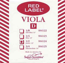 Super Sensitive 9427DJR Red Label 13 In. Viola D String