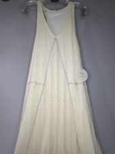 Hummingbird Women's Medium Mya Maxi Dress Beige Long NWT Pockets 62" Beige