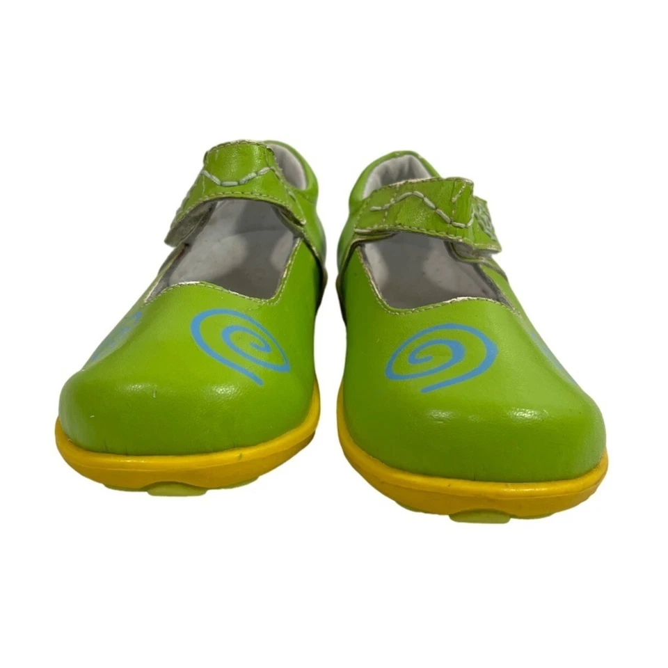 Zapatos con tiras verdes Rainbow Steps para niñas pequeñas talla 26 Foto 3 de 4