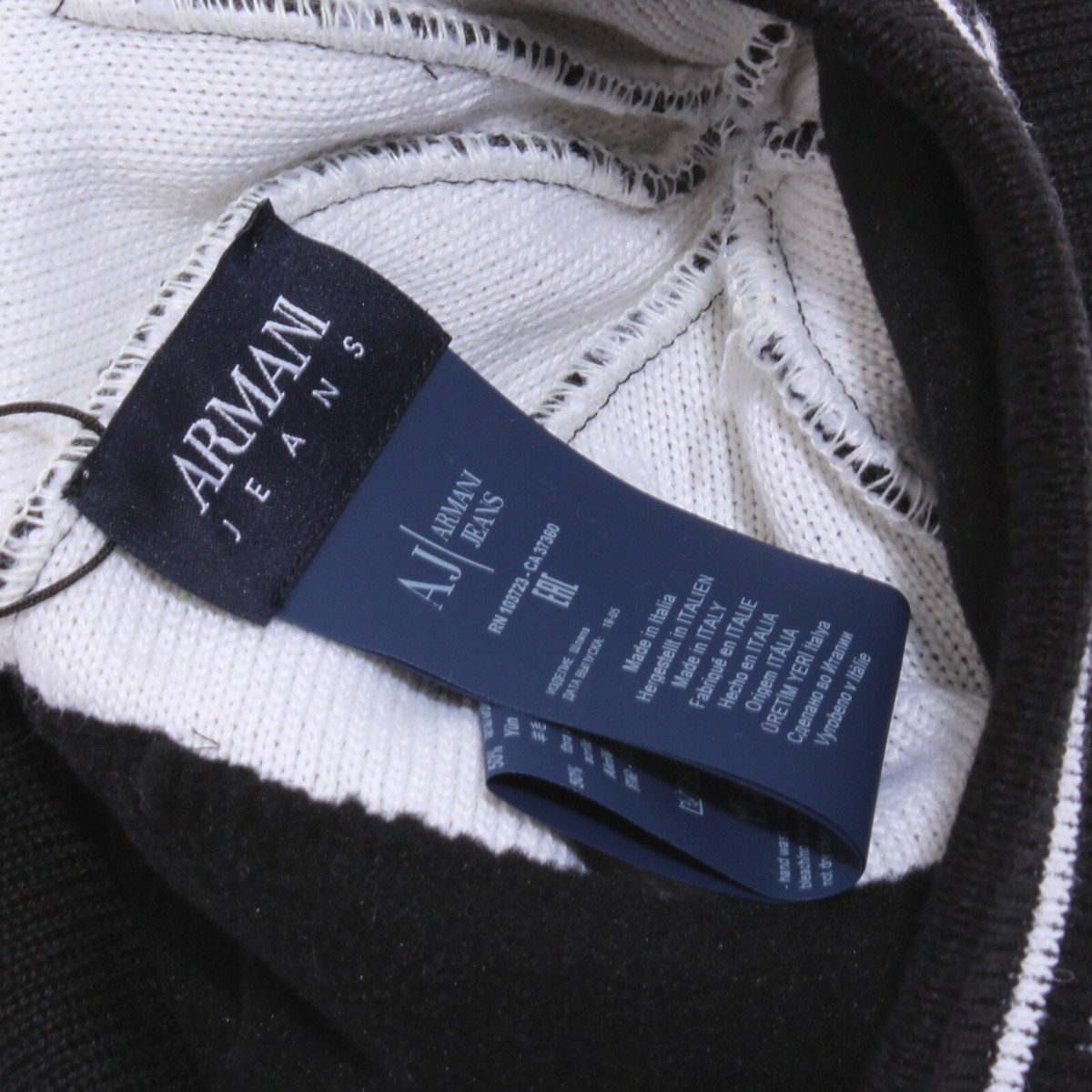 ARMANI JEANS ヘッドフォン ペアセット 9535X cuffia boy bimbo ARMANI JEANS black/white mix wool beanie
