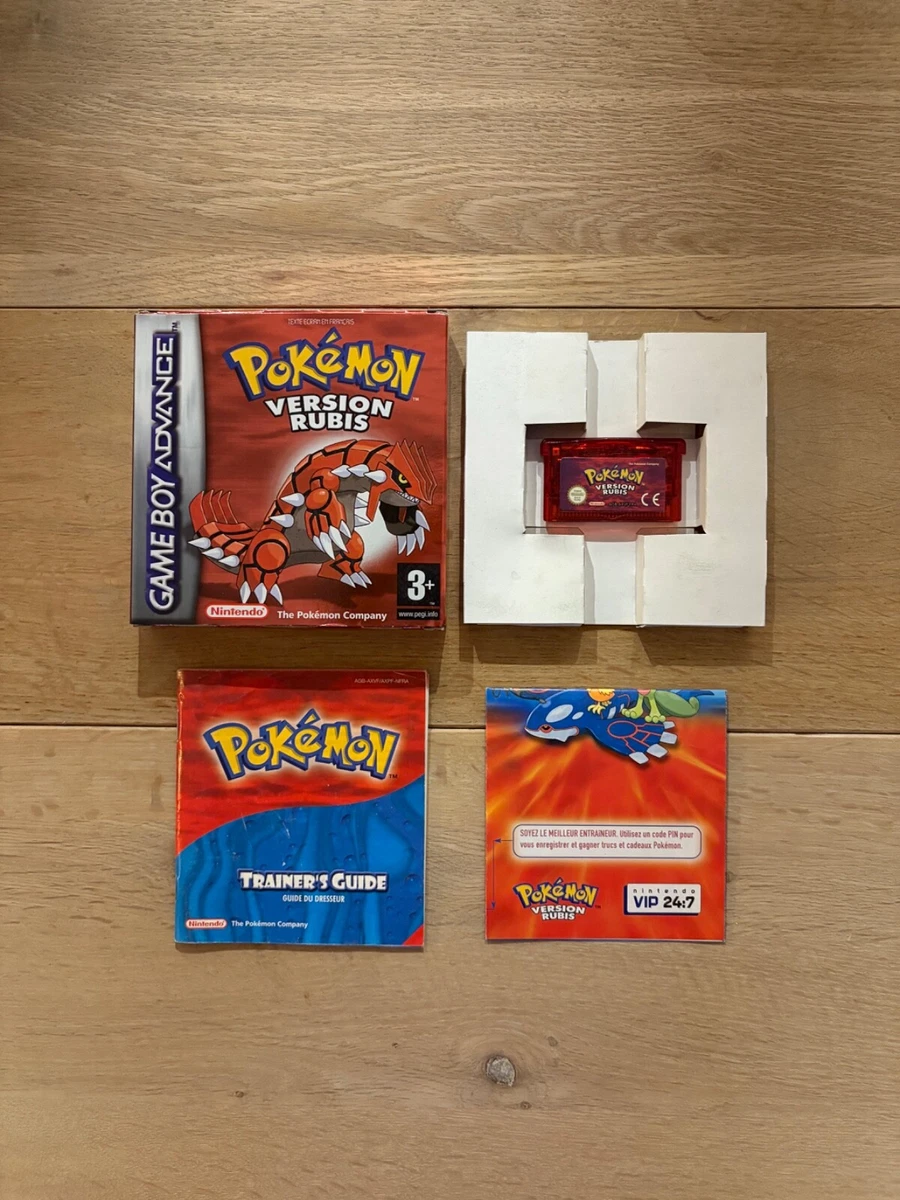 Pokémon Version Rubis sur Gameboy Advance