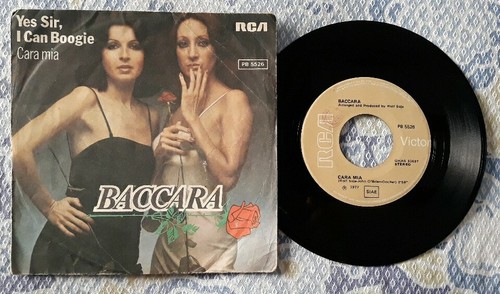 45 giri - Baccara "Yes Sir I can Boogie/Cara Mia" - RCA Victor 1977 Sexy Cover - Foto 3 di 6