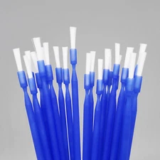 10 Packs Dental Disposable Bendable Tip Flat End Micro Applicators Brushes Blue