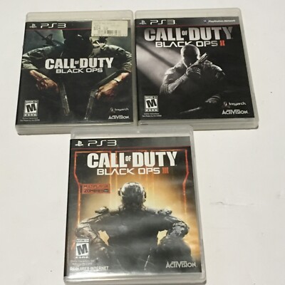 Sony Playstation 3 PS3 Call of Duty Black Ops Trilogy 1 2 and 3