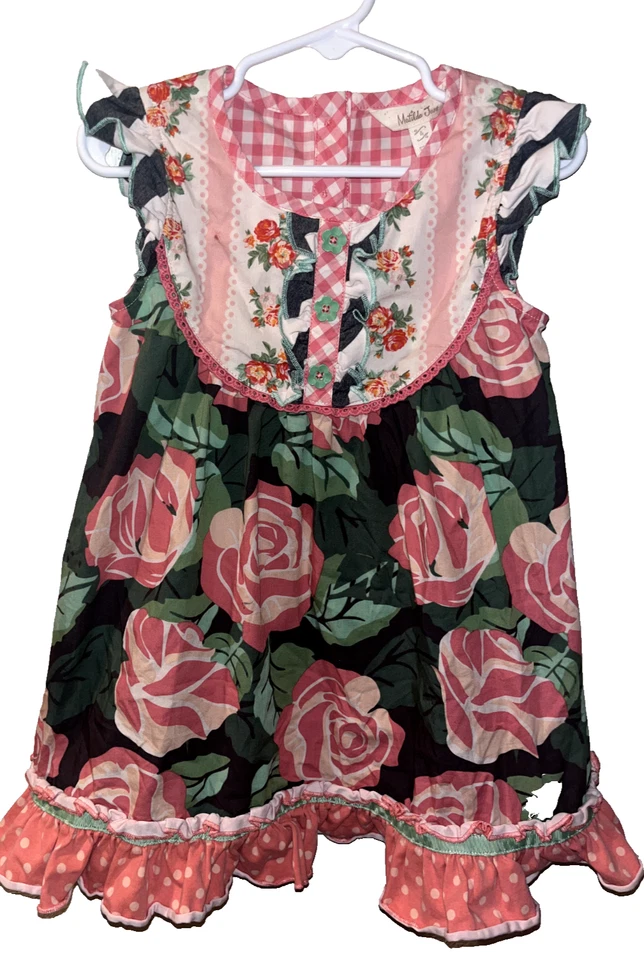 Vestido Floral Matilda Jane Brilliant Daydream All Abloom Rosa Rosas Niñas Talla 4 Foto 3 de 4