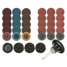 35pc Sanding Disc Set R lock Sanding Disc Kit - 1/4" R-lock Holder Included