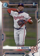 2021 BOWMAN DRAFT CHROME 1ST WASHINGTON NATIONALS - T.J. WHITE #BDC-157