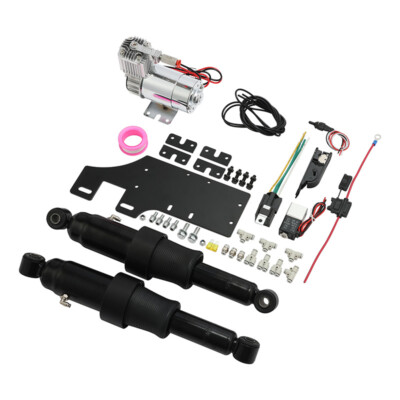 #ad Rear Air Ride Suspension Kit Fit For Harley Road Street Glide 1994 2024 23 Black $189.80