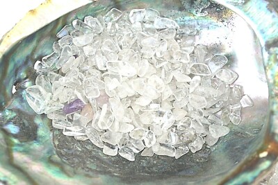 1/2 LB Rock Crystal Chips B Grade 5-10mm Healing Tumbled Stones Crown Chakra