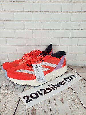 Size 11.5 Adidas Men's Adizero Takumi Sen 9 'Solar Red' Running Shoes GX9776 NEW