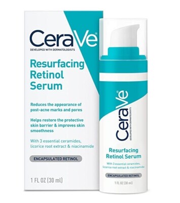 CeraVe Retinol Serum for Post-Acne Marks and Skin Texture, Pore Refining 1 fl oz