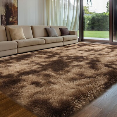 Sour Lemon Area Rugs 8x10 Living Room, Large Area Rug Shag Shaggy