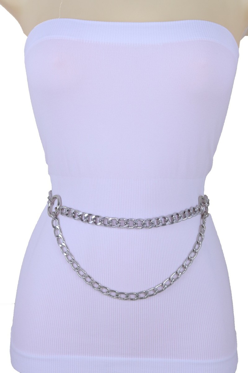 Women Silver Metal Chain Waistband Sexy Look Belt Circle  display picture 1