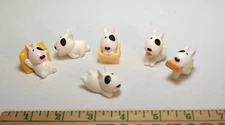 Collectible Bull Terrier Dog Figurines Set of 6 great pet lovers gift.