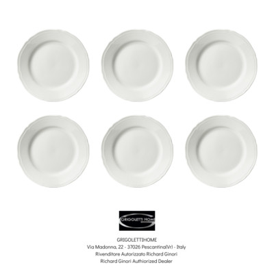Richard Ginori - Antike Dusche - Set 6 Brotteller 17 cm / in 6,69