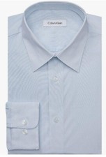 Calvin Klein Men's Dress Shirts Non Iron Stretch Regular Fit-Mist 15 34-35