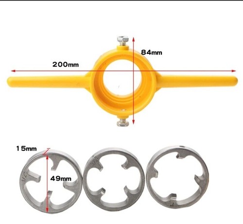 Tap and Die Set, 6 PCS PVC Pipe Threader Plumbing Tool Kit with 3 Dies 1/2”,... - Picture 5 of 6
