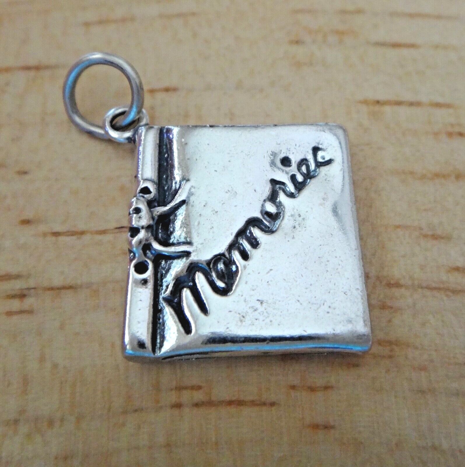 Sterling Silver Scrapbook Charm 17x12mm Photo Album Memories Keepsake