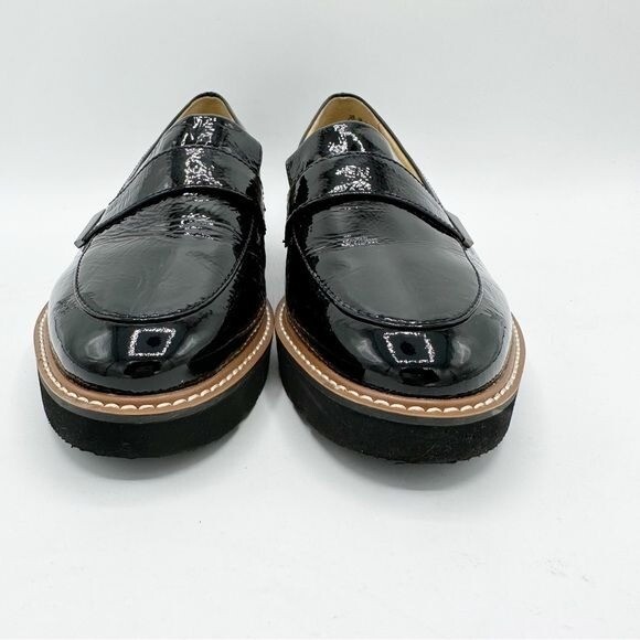Naturalizer Adeline Black Patent Lug Sole Platform Lo… Gem