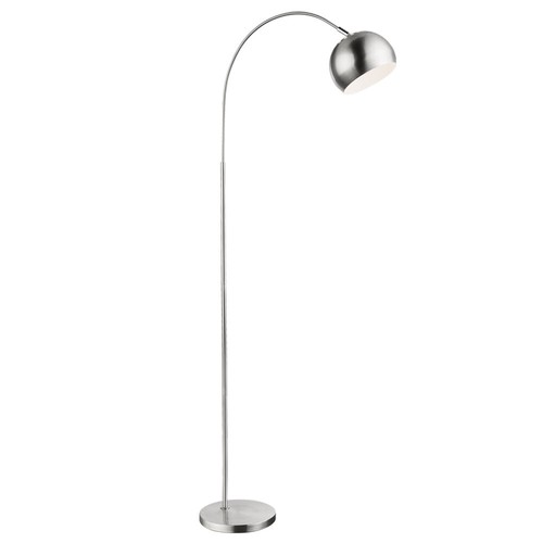 Stehlampe Standleuchte Wohnzimmerleuchte Bogenlampe 1 flammig silber H 150 cm - Bild 2 von 12