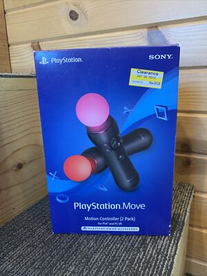 NEW PlayStation Move Motion Controllers Two Pack Sony PS4 and PS VR